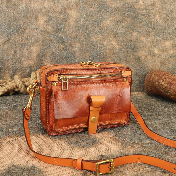 Ladies-Quilted-Leather-Side-Bag-Cross-Shoulder-Bag-Purse-For-Women-Brown