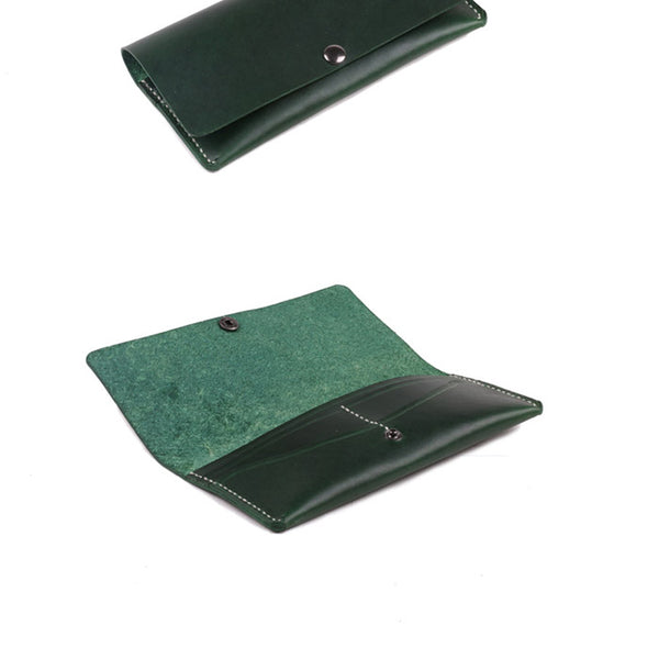 Ladies Slim Leather Billfolds Purse Long Wallets for Women Minimalist