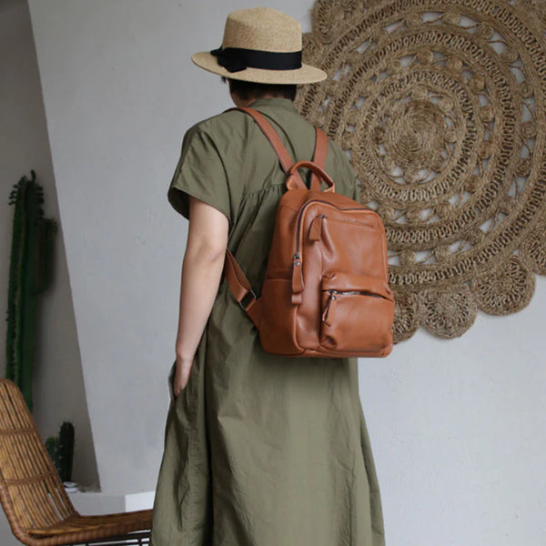 Ladies Small Black Leather Backpack Bag Leather Rrucksack Bag Best