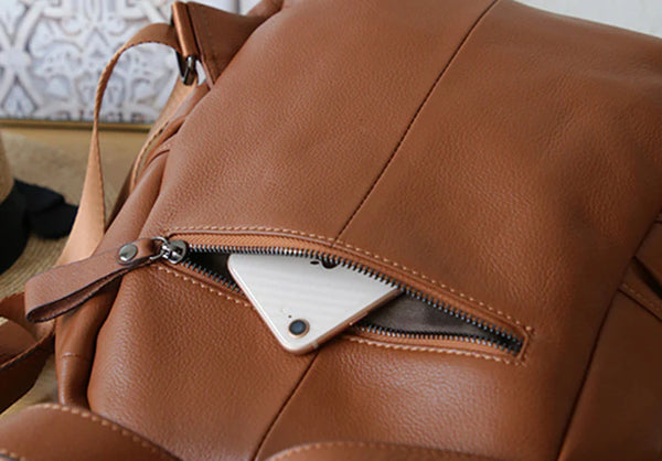 Ladies Small Black Leather Backpack Bag Leather Rrucksack Bag Quality