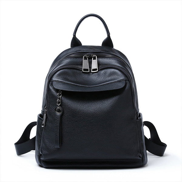 Ladies Small Black Leather Rucksack Leather Women's Backpack Purses Affordable