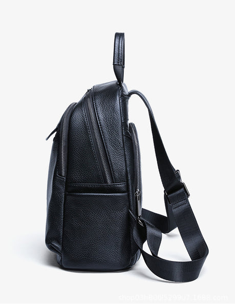 Ladies Small Black Leather Rucksack Leather Women's Backpack Purses Casual