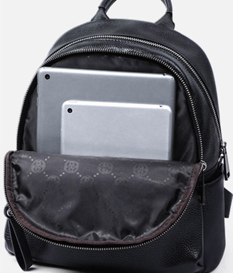 Ladies Small Black Leather Rucksack Leather Women's Backpack Purses Cool