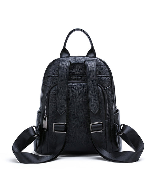 Ladies Small Black Leather Rucksack Leather Women's Backpack Purses Nice