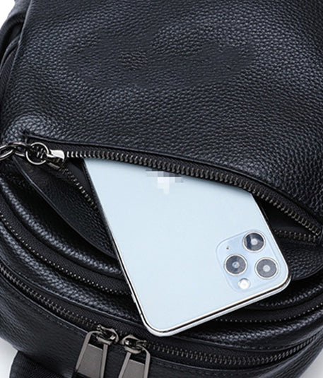 Ladies Small Black Leather Rucksack Leather Women's Backpack Purses Unique