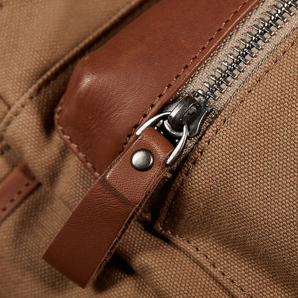 Ladies Small Canvas Leather Hiking Backpack Purse With Pockets Small Rucksack Bags for Women Fashion