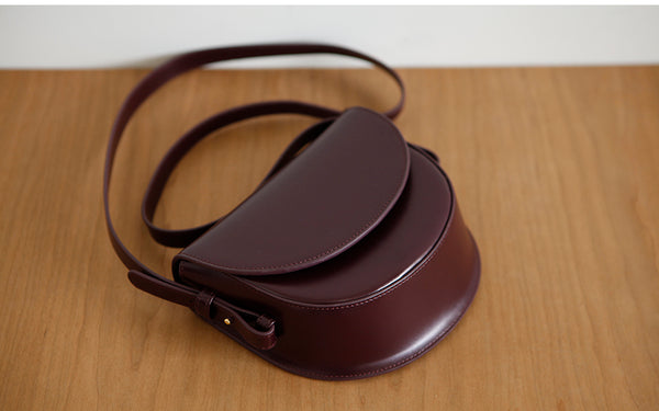 Ladies Small Leather Crossbody Saddle Bag Cross Shoulder Bag For Women Durable