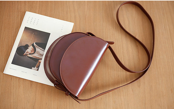 Ladies Small Leather Crossbody Saddle Bag Cross Shoulder Bag For Women Online