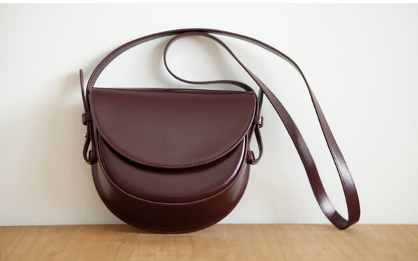 Ladies Small Leather Crossbody Saddle Bag Cross Shoulder Bag For Women Original