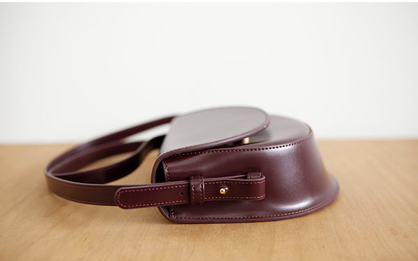 Ladies Small Leather Crossbody Saddle Bag Cross Shoulder Bag For Women Quality