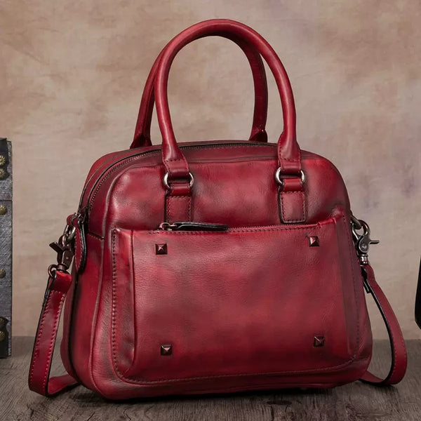 Ladies Small Leather Handbag Brown Shoulder Bag Affordable