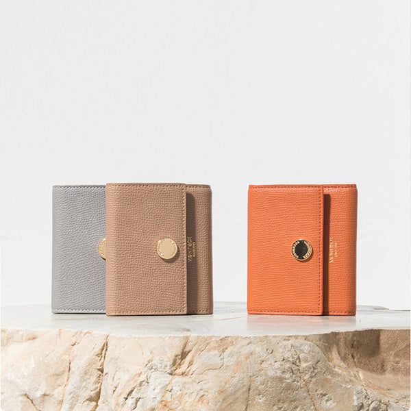 Ladies Small Leather Wallet Purse Short Leather Wallets for Women Handmade
