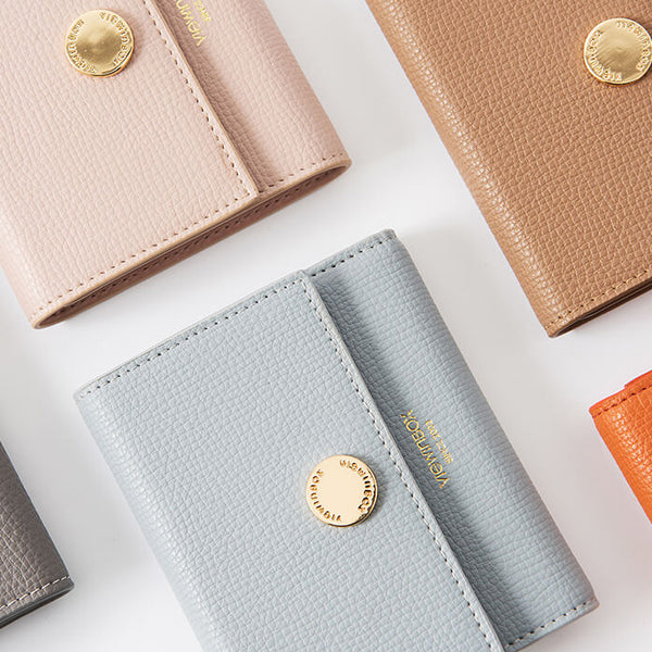 Ladies Small Leather Wallet Purse Short Leather Wallets for Women fashion
