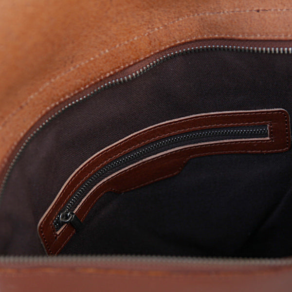 Ladies Tan Leather Elegant Backpack Bag Purse Womens Fashion Bookbag Purse for Women Inside