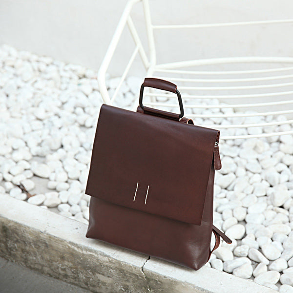 Ladies Tan Leather Elegant Backpack Bag Purse Womens Fashion Bookbag Purse for Women