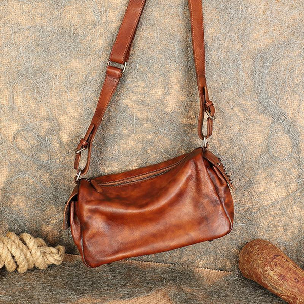 Ladies Vintage Leather Crossbody Bag Side Bags For Women Affordable