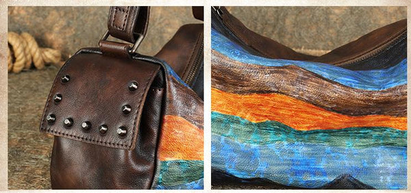 Ladies Vintage Leather Crossbody Bag Side Bags For Women Cute