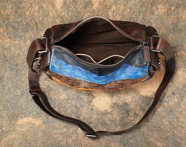 Ladies Vintage Leather Crossbody Bag Side Bags For Women Inside