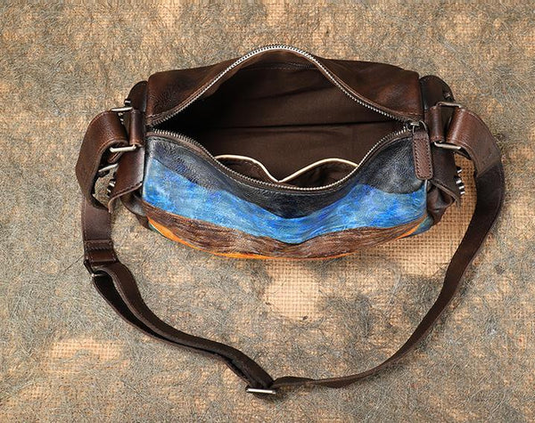 Ladies Vintage Leather Crossbody Bag Side Bags For Women Inside