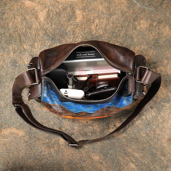 Ladies Vintage Leather Crossbody Bag Side Bags For Women Nice