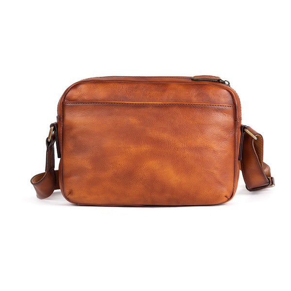 Ladies Vintage Leather Satchel Bag Shoulder Strap Bag For Women Genuine-Leather