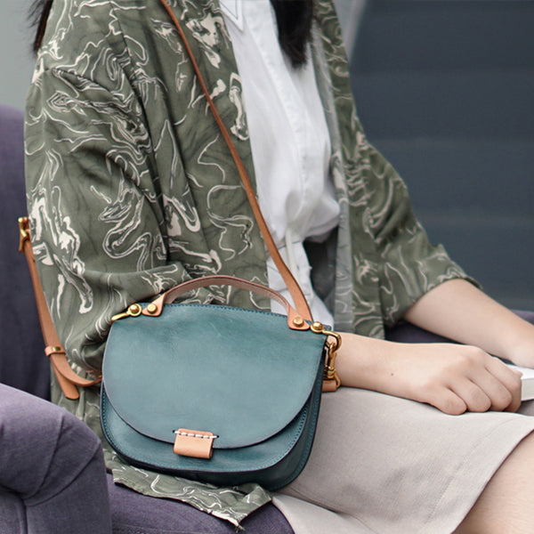 Leather Crossbody Purse Cross Shoulder Bag For Women Cowhide