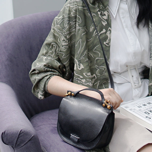 Leather Crossbody Purse Cross Shoulder Bag For Women Handmade