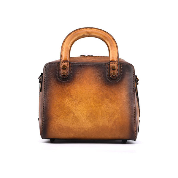 Leather Women Cube Bag Leather Handbags Crossbody Bags for Women