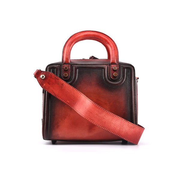Leather Women Cube Bag Leather Handbags Crossbody Bags for Women Details