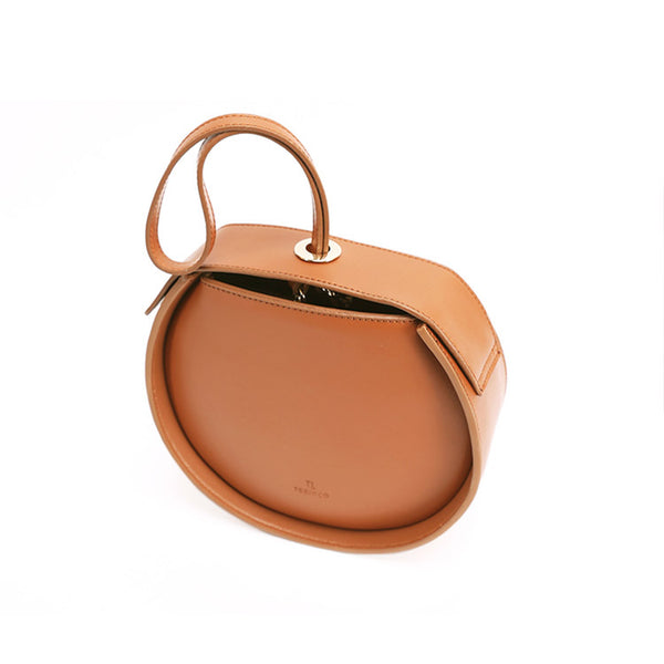Leather Womens Circle Handbags Small Leather Crossbody Bags Purse 1
