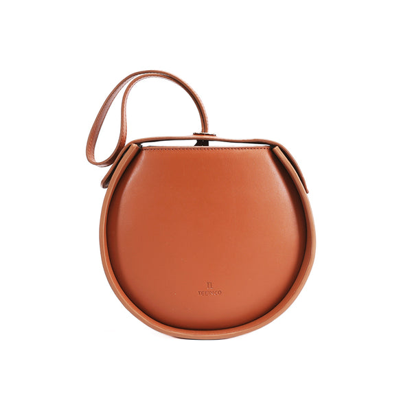 Leather Womens Circle Handbags Small Leather Crossbody Bags Purse Accessories