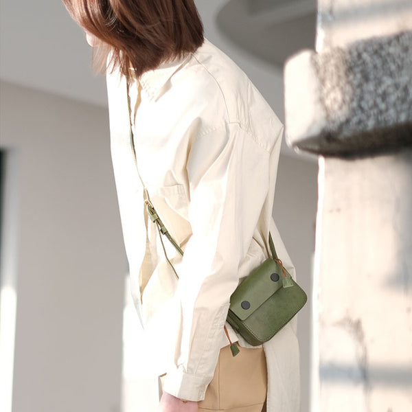 Mini Ladies Leather Crossbody Satchel Purse Sling Bag for Women Chic