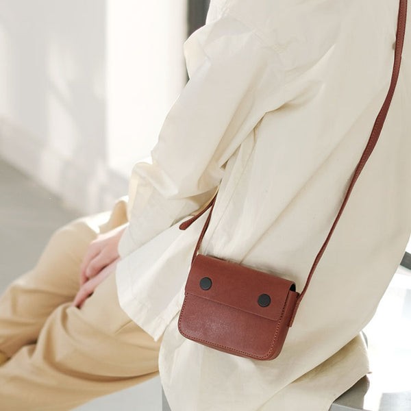 Mini Ladies Leather Crossbody Satchel Purse Sling Bag for Women Funky
