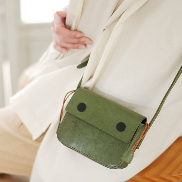 Mini Ladies Leather Crossbody Satchel Purse Sling Bag for Women Genuine Leather