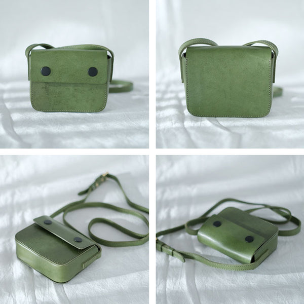 Mini Ladies Leather Crossbody Satchel Purse Sling Bag for Women Girlfriend