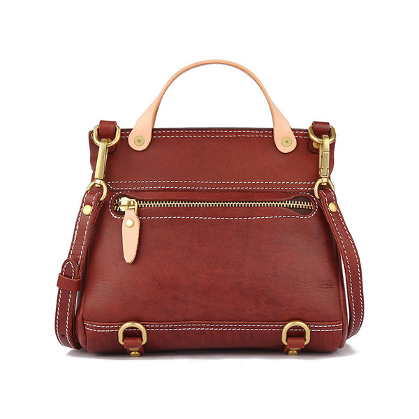 Womens Small Green Leather Shoulder Bag Satchel Backpack For Women