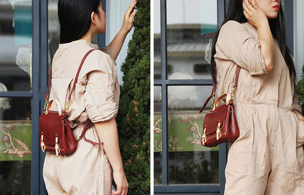 Cute Womens Small Leather Book Bag Shoulder Handbags For Women