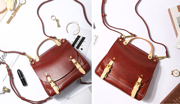 Womens Casual Backpack Leather Cross Shoulder Bag For Women