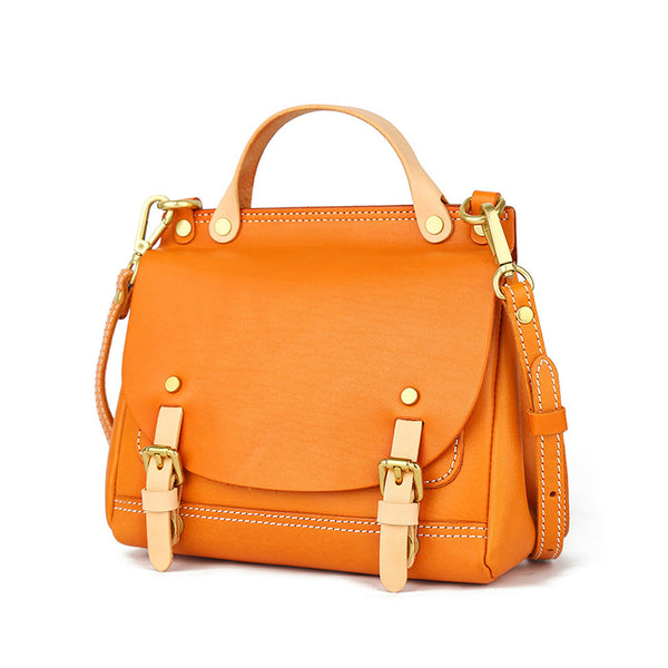 Womens Small Green Leather Shoulder Bag Satchel Backpack For Women