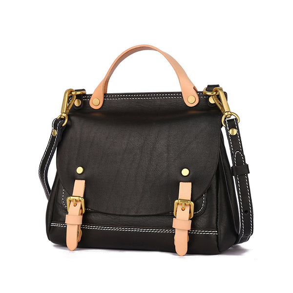 Womens Small Green Leather Shoulder Bag Satchel Backpack For Women