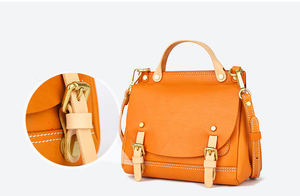 Womens Small Green Leather Shoulder Bag Satchel Backpack For Women