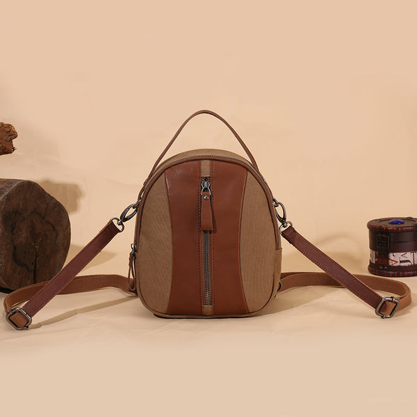 Medium Canvas Rucksack Trendy Zip Backpack Purse Laptop Backpacks for Women Beautiful
