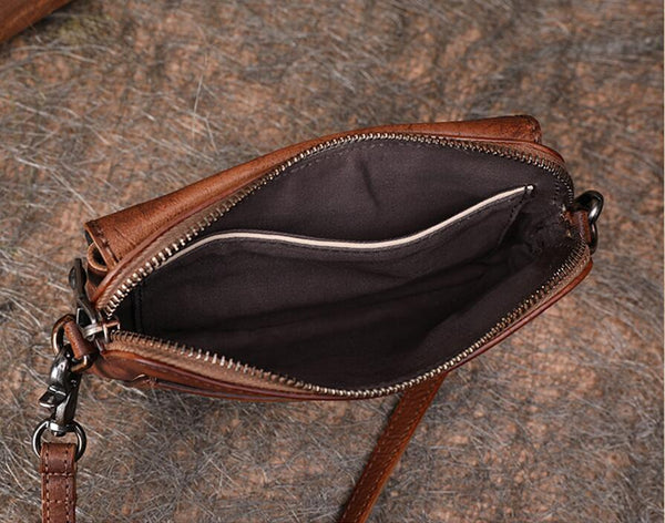 Womens Small Over The Shoulder Bags Green Leather Crossbody Purse For Women