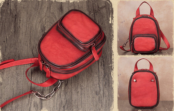 Mini Womens Cute Leather Crossbody Handbag Purse Side Bag for Women Funky