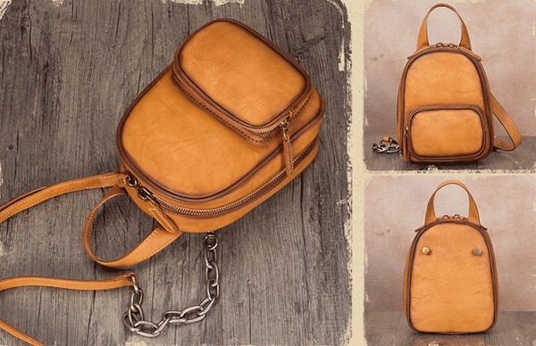 Mini Womens Cute Leather Crossbody Handbag Purse Side Bag for Women Genuine Leather