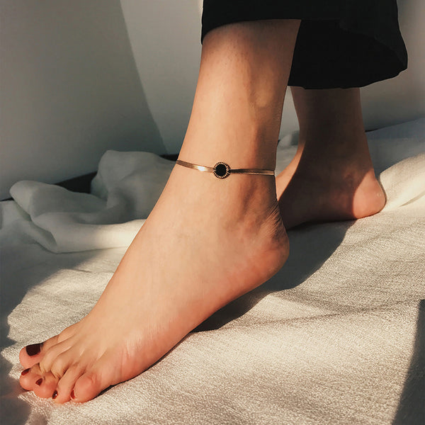 Minimalism Fashion Anklet Unique Gold Titanium Steel Jewelry Accessories Gift Women Unique