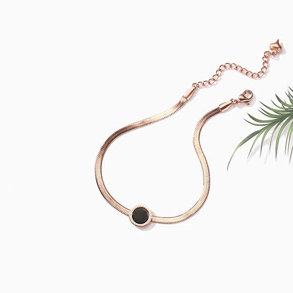 Minimalism Fashion Anklet Unique Gold Titanium Steel Jewelry Accessories Gift Women chic