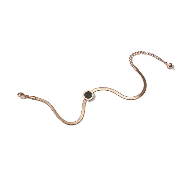 Minimalism Fashion Anklet Unique Gold Titanium Steel Jewelry Accessories Gift Women elegant