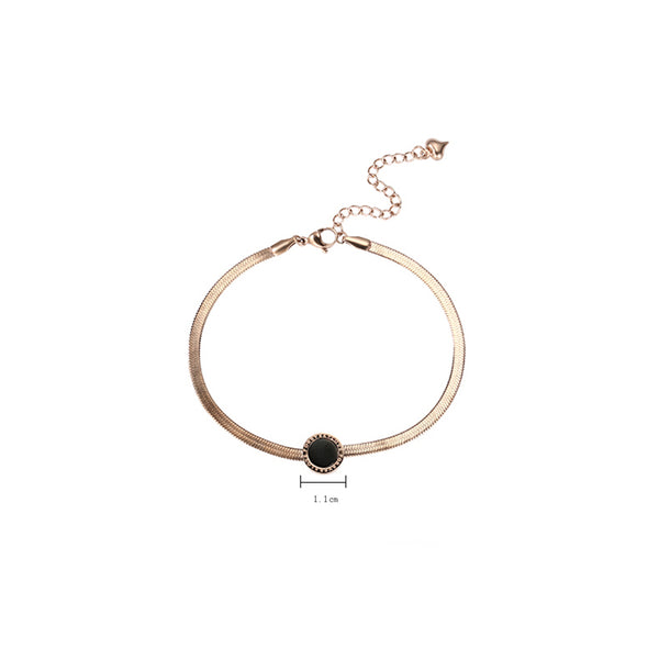 Minimalism Fashion Anklet Unique Gold Titanium Steel Jewelry Accessories Gift Women fine