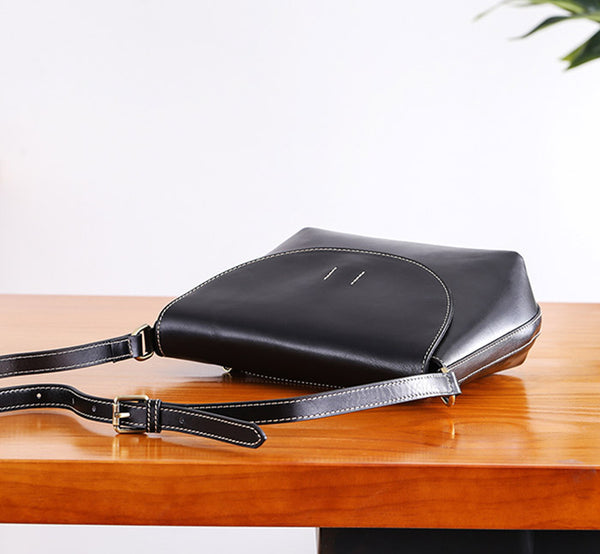 Minimalist Women Brown Leather Satchel Bag Crossbody Bags Purses for Women Minimalist